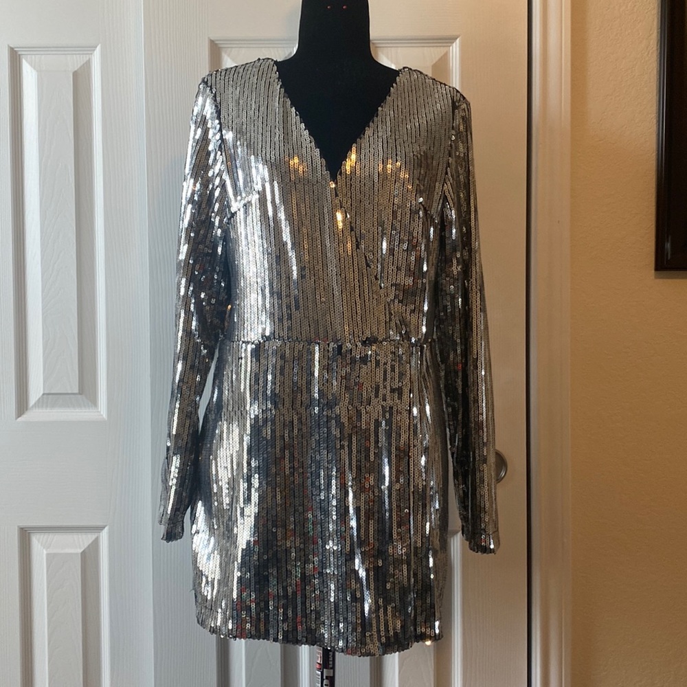Silver Sequin Romper